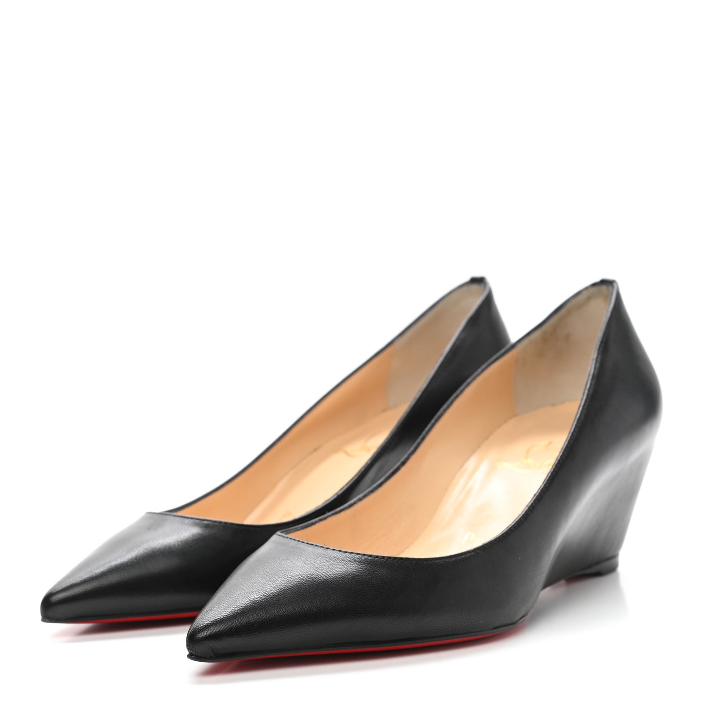 Shiny Nappa Pipina 55 Wedges 35.5 Black