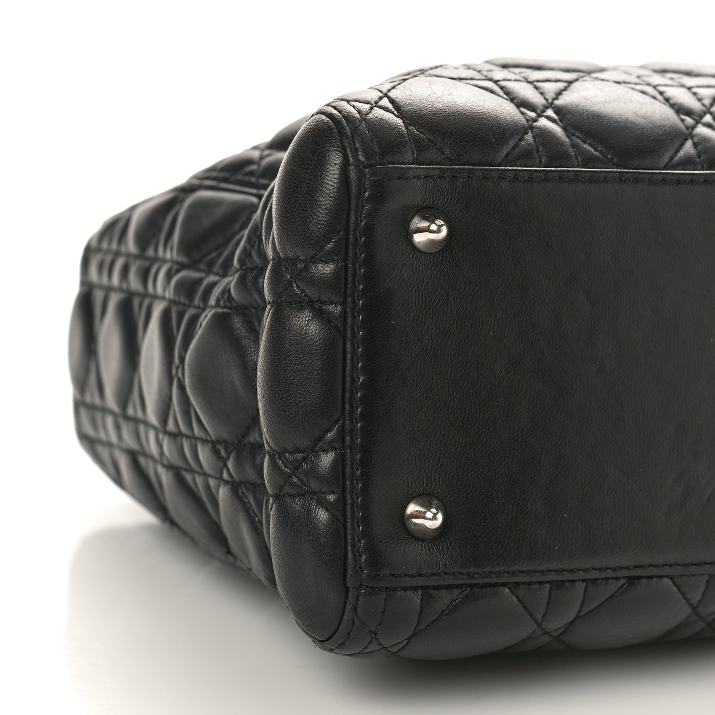 Lambskin Cannage Medium Lady Dior Black