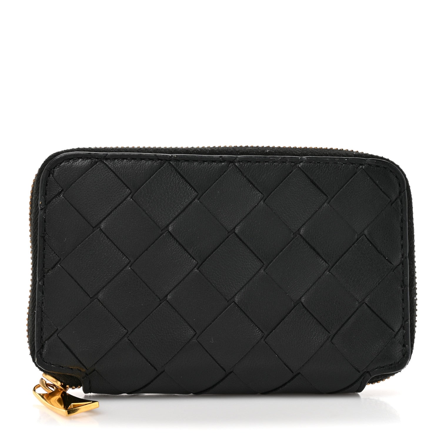 Bottega Veneta Nappa Intrecciato Zip Key Pouch Black 1842172