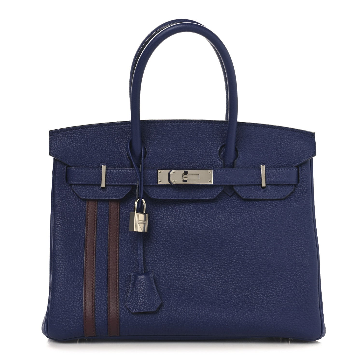 Hermes Togo Swift Officier Birkin 30 Bleu Encre Rouge H 1734709
