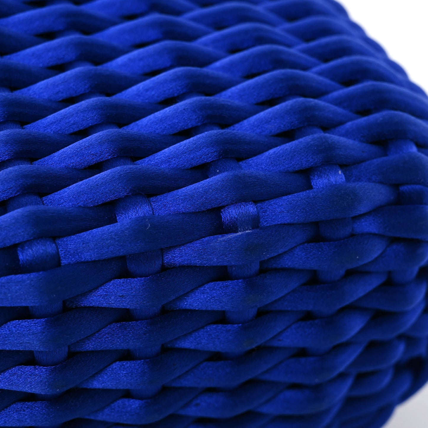 Woven Satin Medium 001 Chain Bag Electric Blue