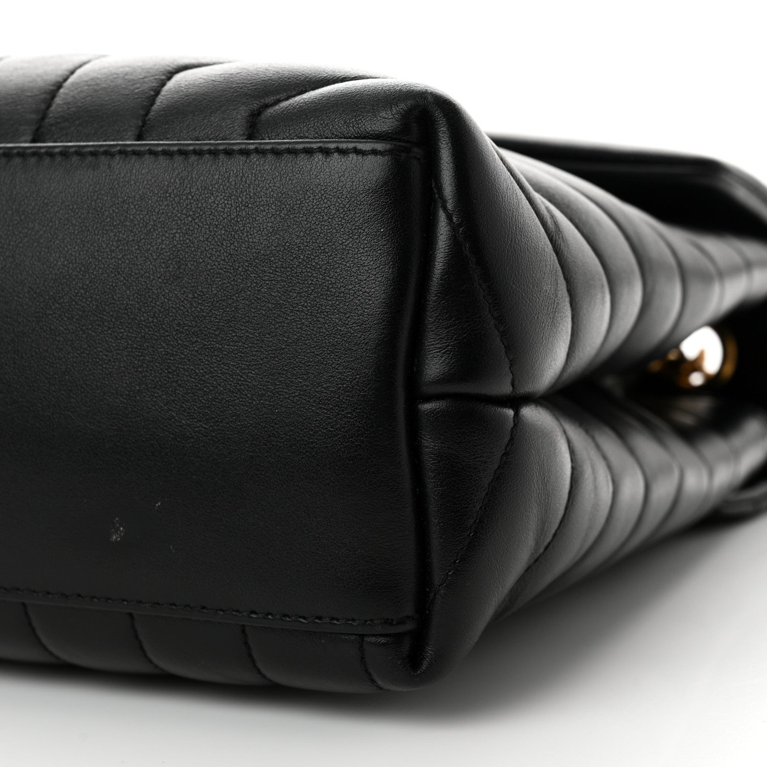Saint Laurent Calfskin Y Quilted Monogram Medium Loulou Chain Satchel Black 10 of 11