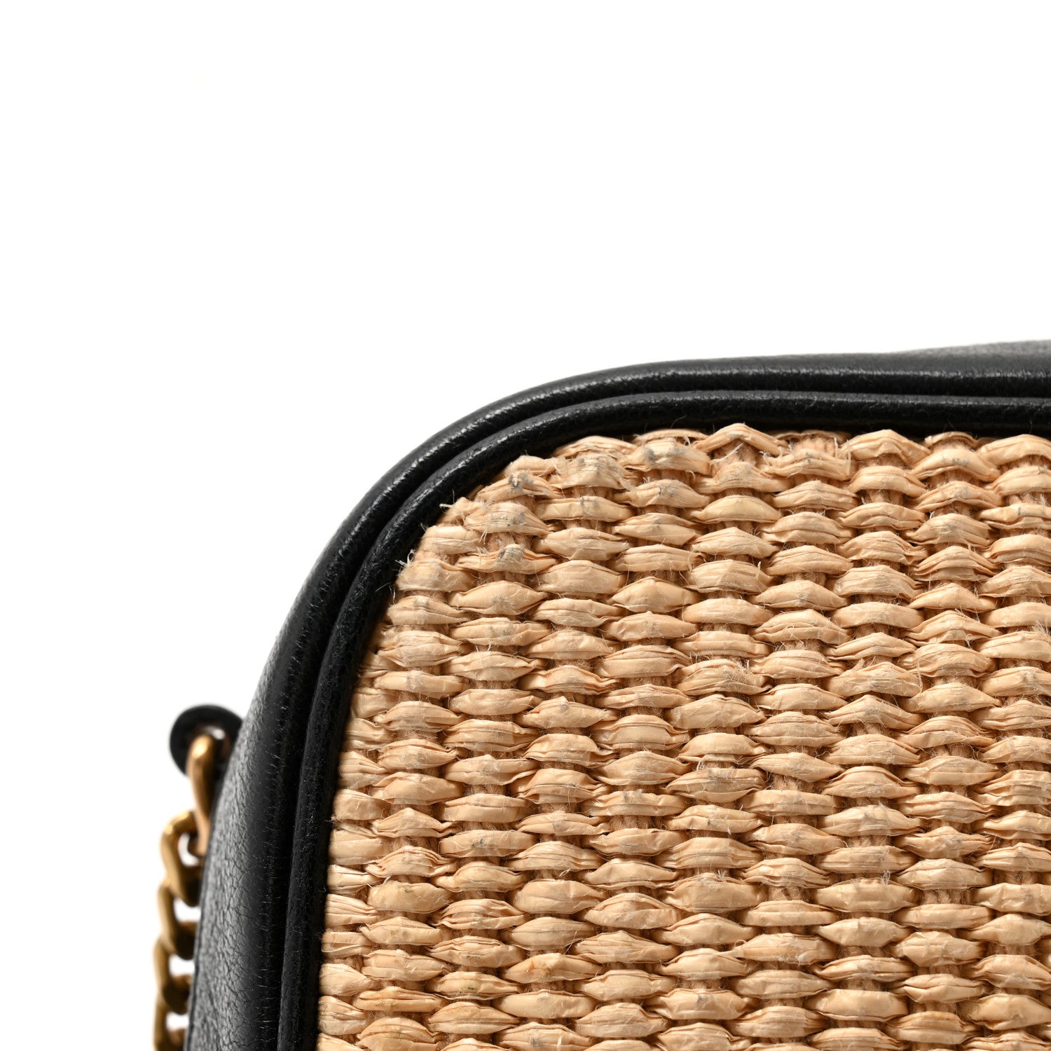 Saint Laurent Raffia Canvas Monogram Mini Lou Camera Bag Beige Black 11 of 13