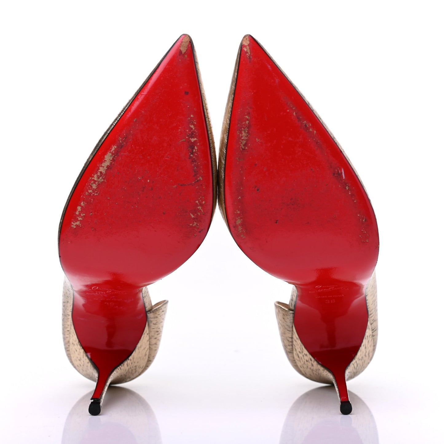 Metallic Laminato Animal Print Iriza 100 Pumps 39 Platine