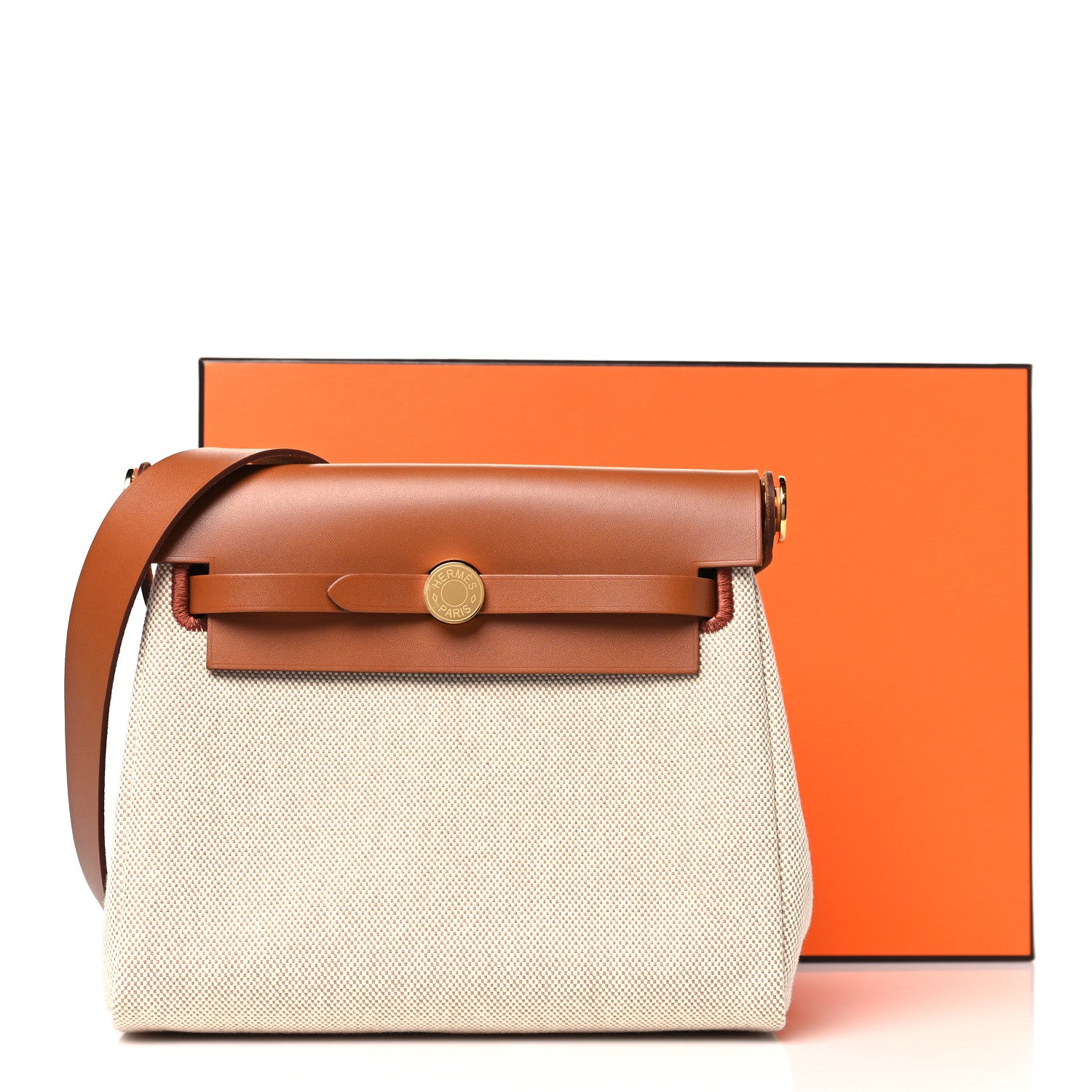 Hermes Military Toile Vache Hunter Herbag Zip Retourne 20 Ecru Beige Fauve 11 of 11