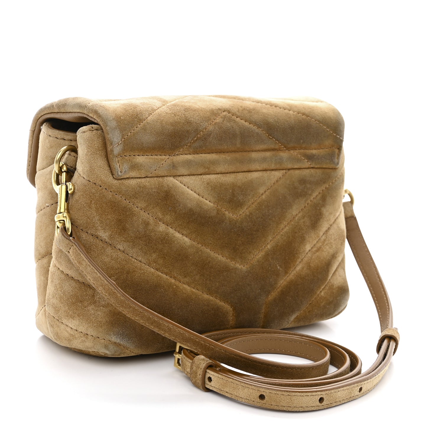 Suede Toy Loulou Shoulder Bag Cinnamon