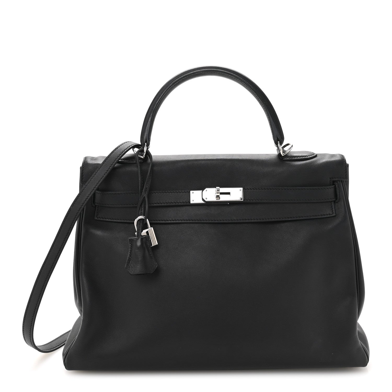 Hermes Swift Kelly Retourne 35 Black 1 of 15