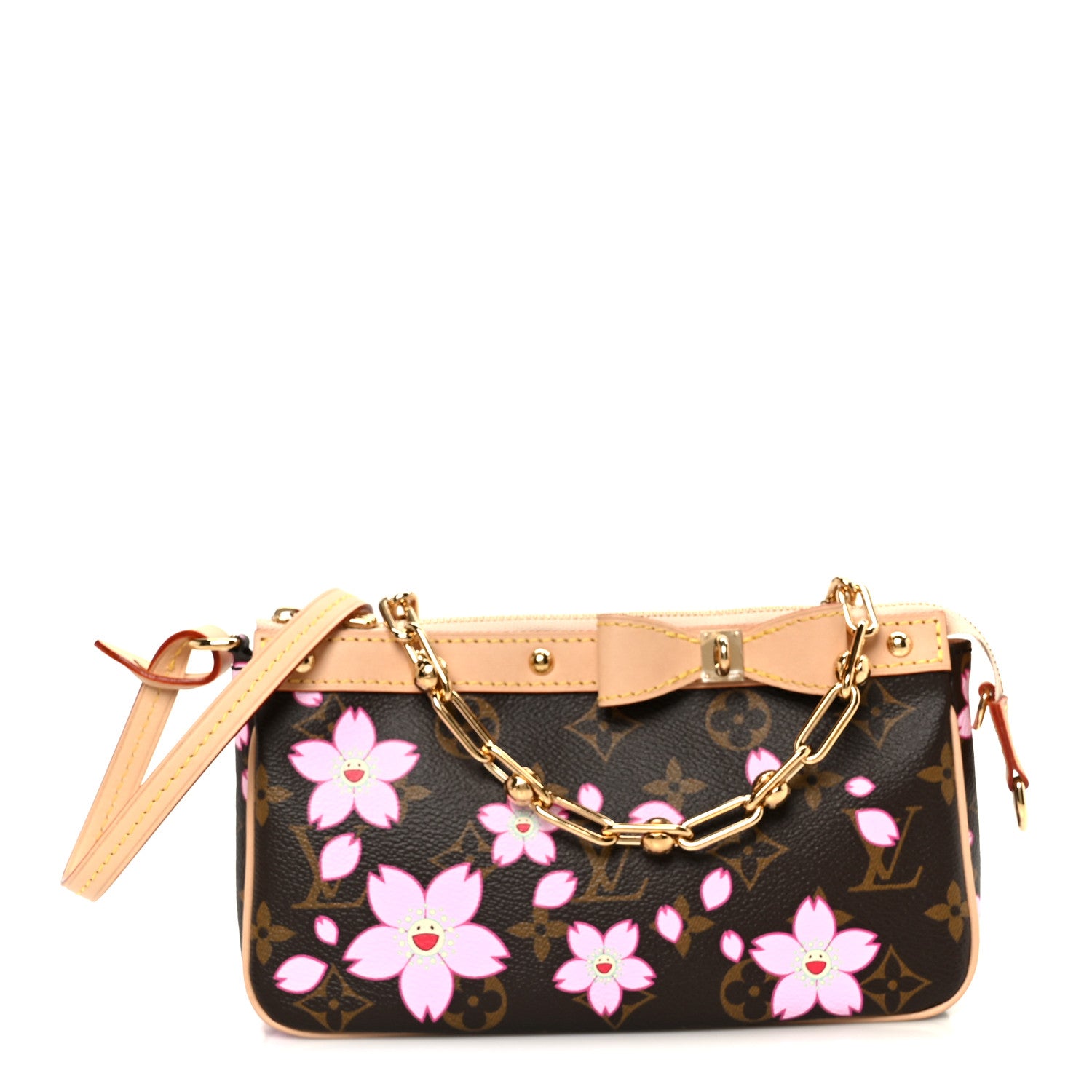 Louis Vuitton LV X TM Monogram Pochette Accessories Sakura Brown