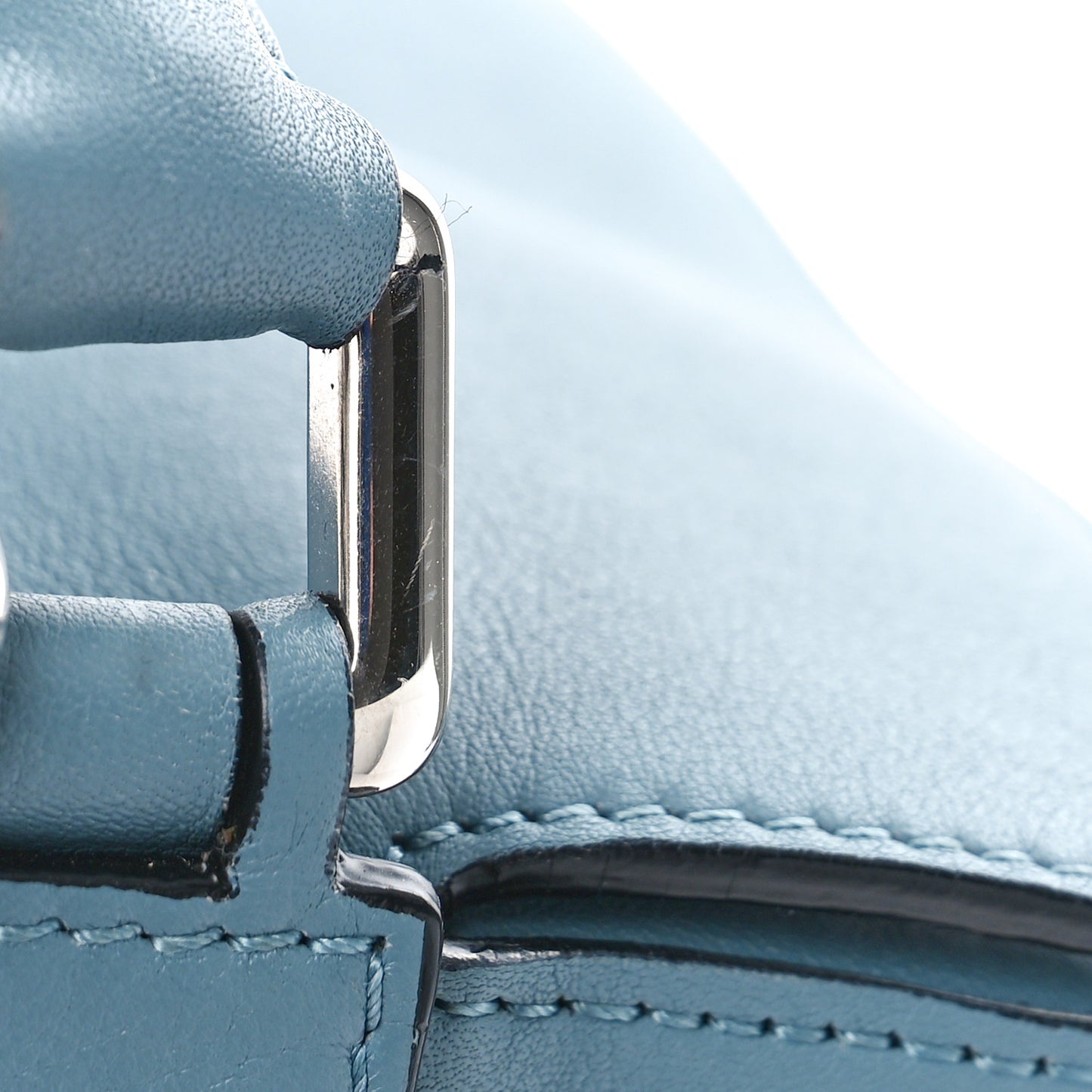 Calfskin Medium Puzzle Bag Stone Blue