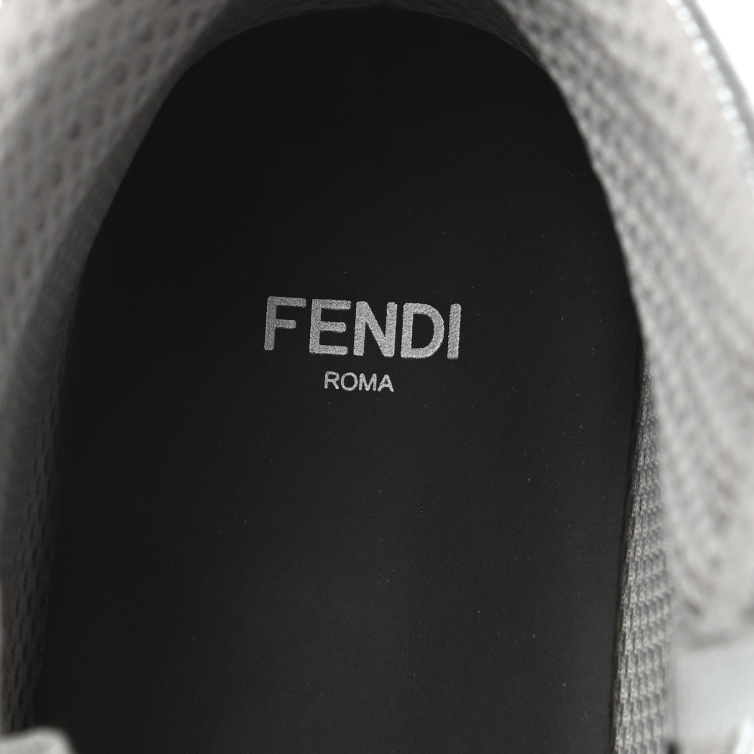 Fendi X NICKI MINAJ Metallic Nappa Macro FF Embossed Prints On High Top Sneakers 40 Silver 6 of 9