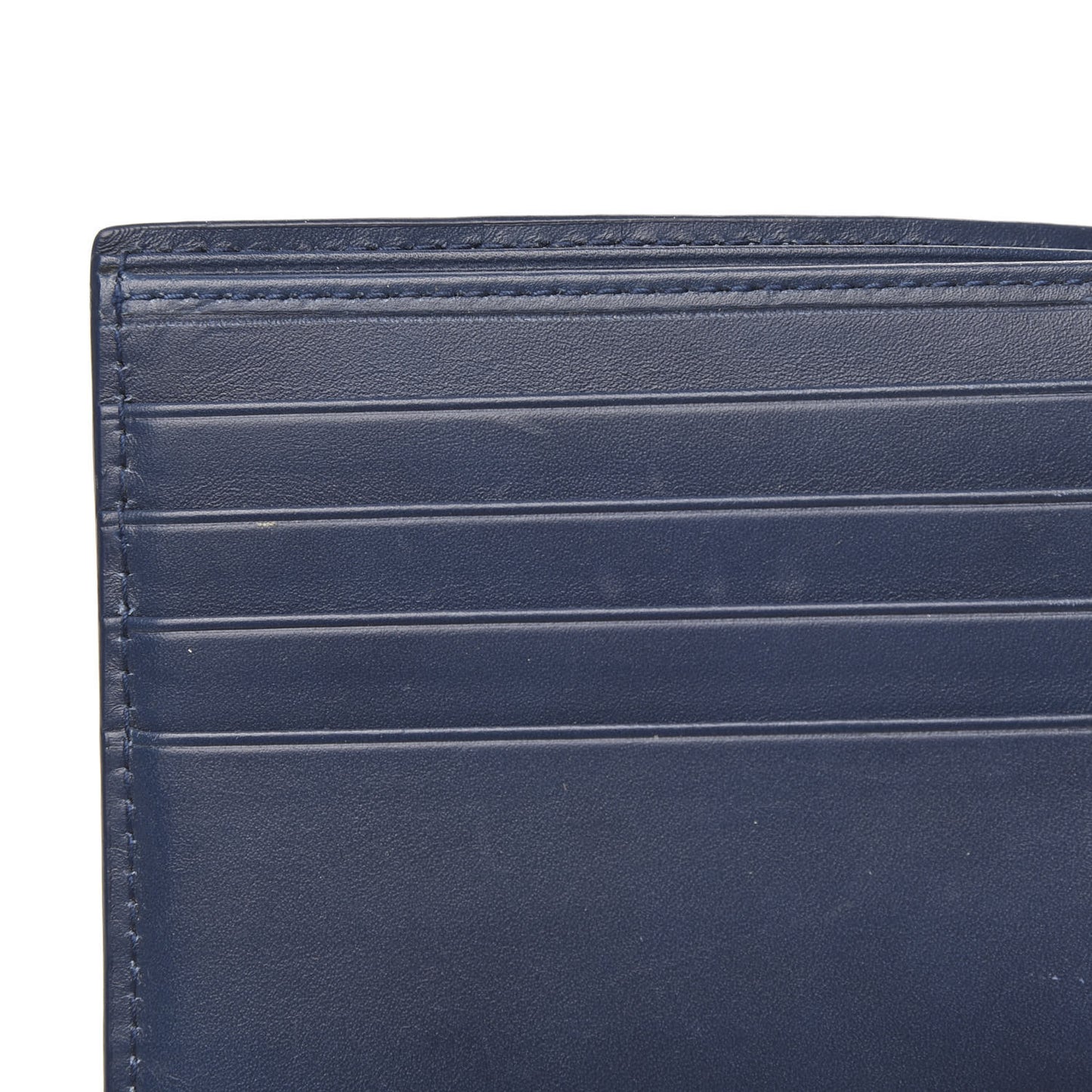 Nappa Intrecciato Bi-Fold Wallet Denim