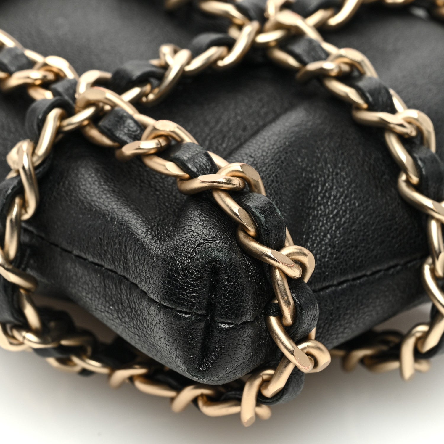 Chanel Lambskin Tech Me Out Clutch With Chain Black 9 of 10