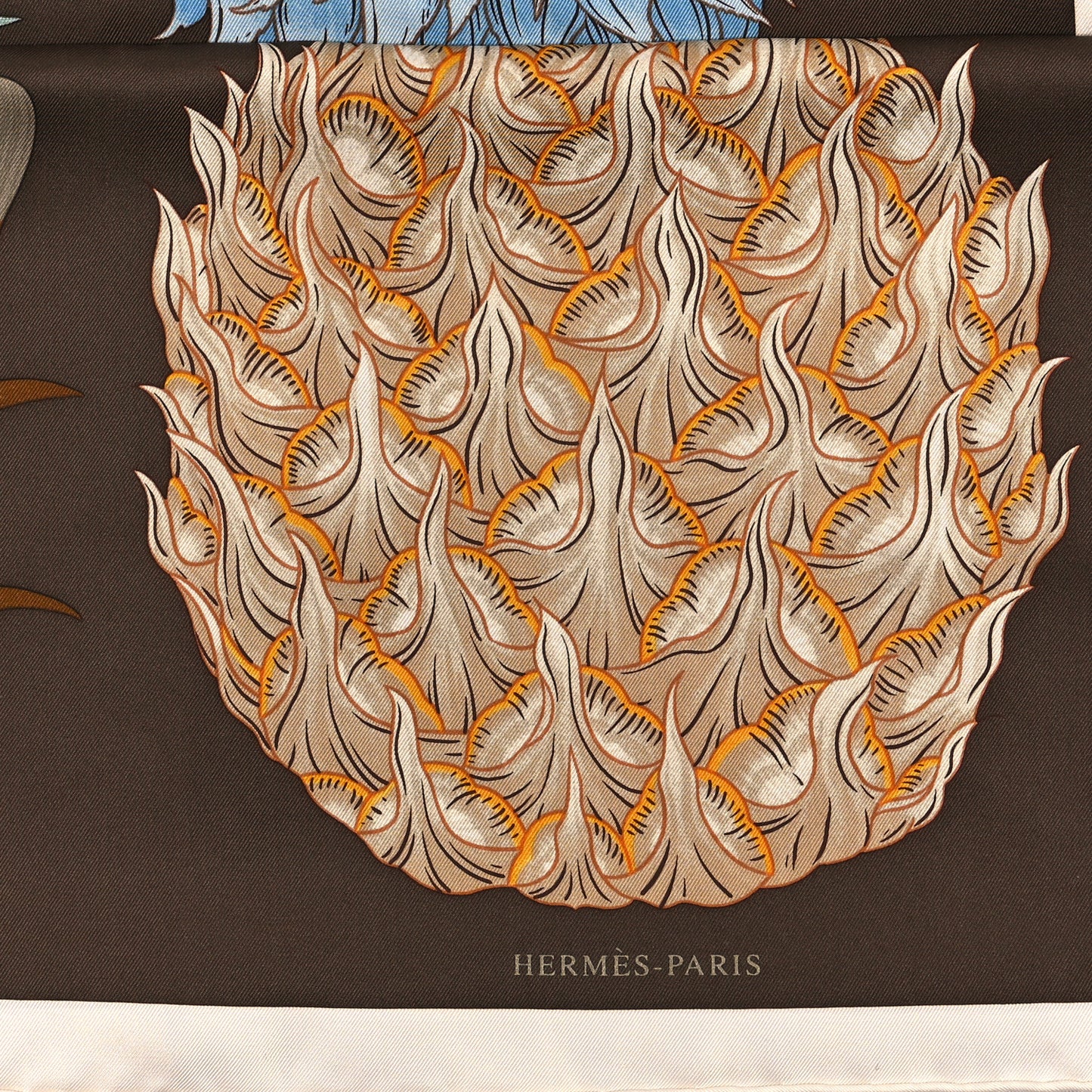 Silk Index Bromeliaceae Scarf 90 Ebene Bleu Miel