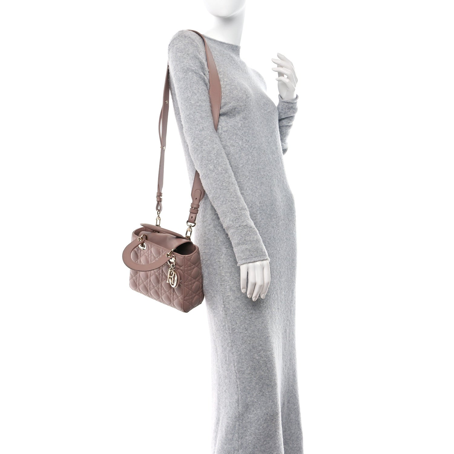 Christian Dior Lambskin Cannage Small My ABCDior Lady Dior Fard 2 of 13
