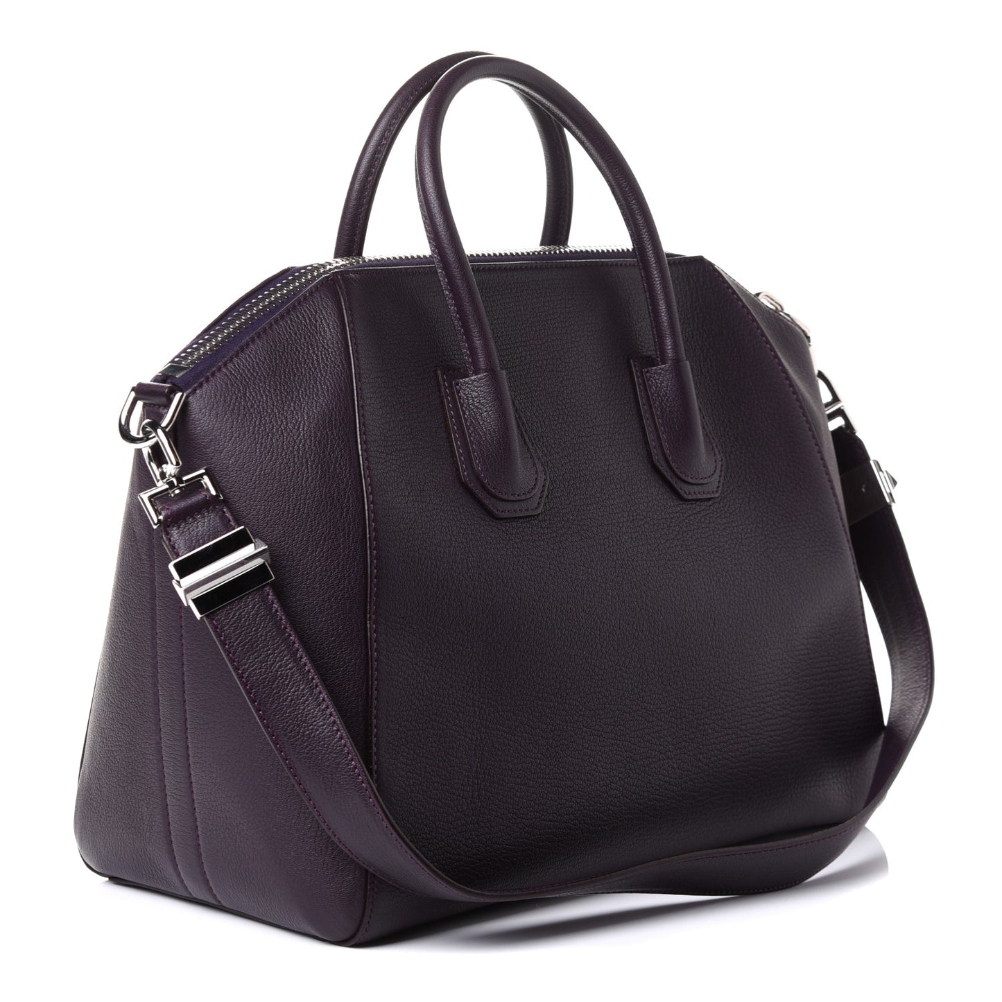 Sugar Goatskin Medium Antigona Aubergine