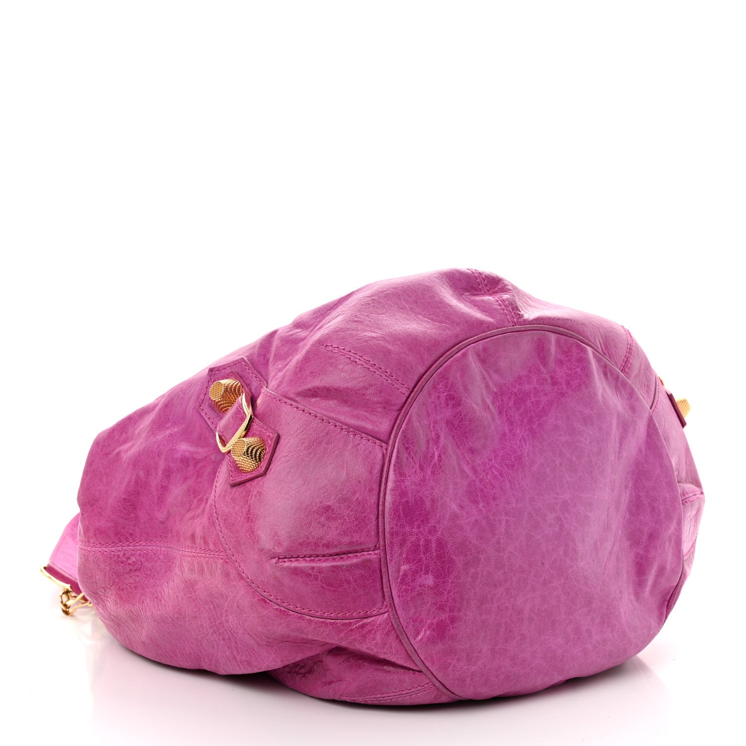 Balenciaga Agneau Giant 21 Gold Hardware Pompon Magenta 5 of 13