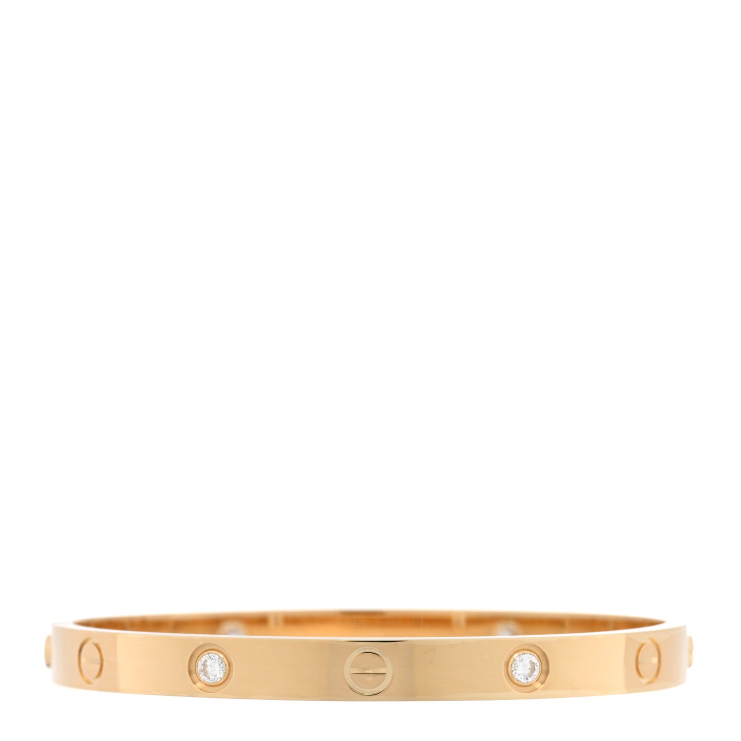 18K Pink Gold 4 Diamond LOVE Bracelet 17