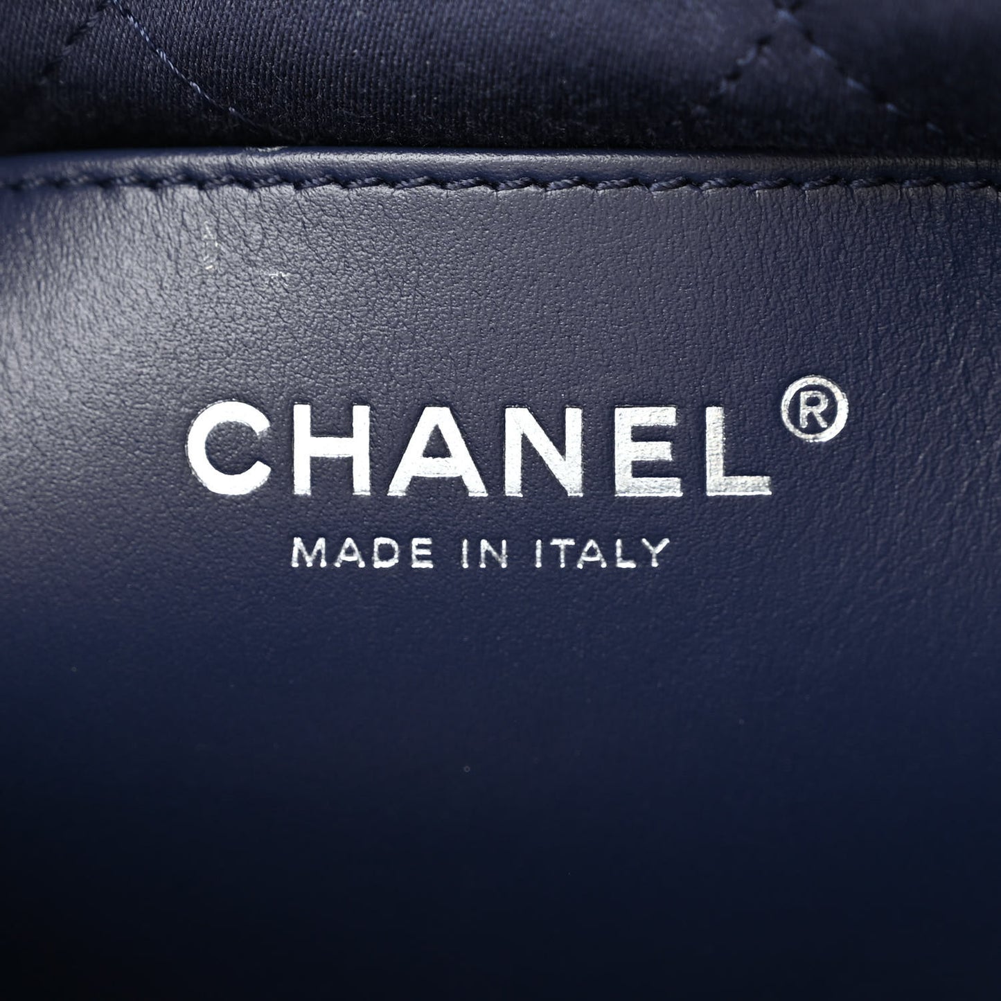 Denim Stitched Quilted Mini Chanel 22 Blue