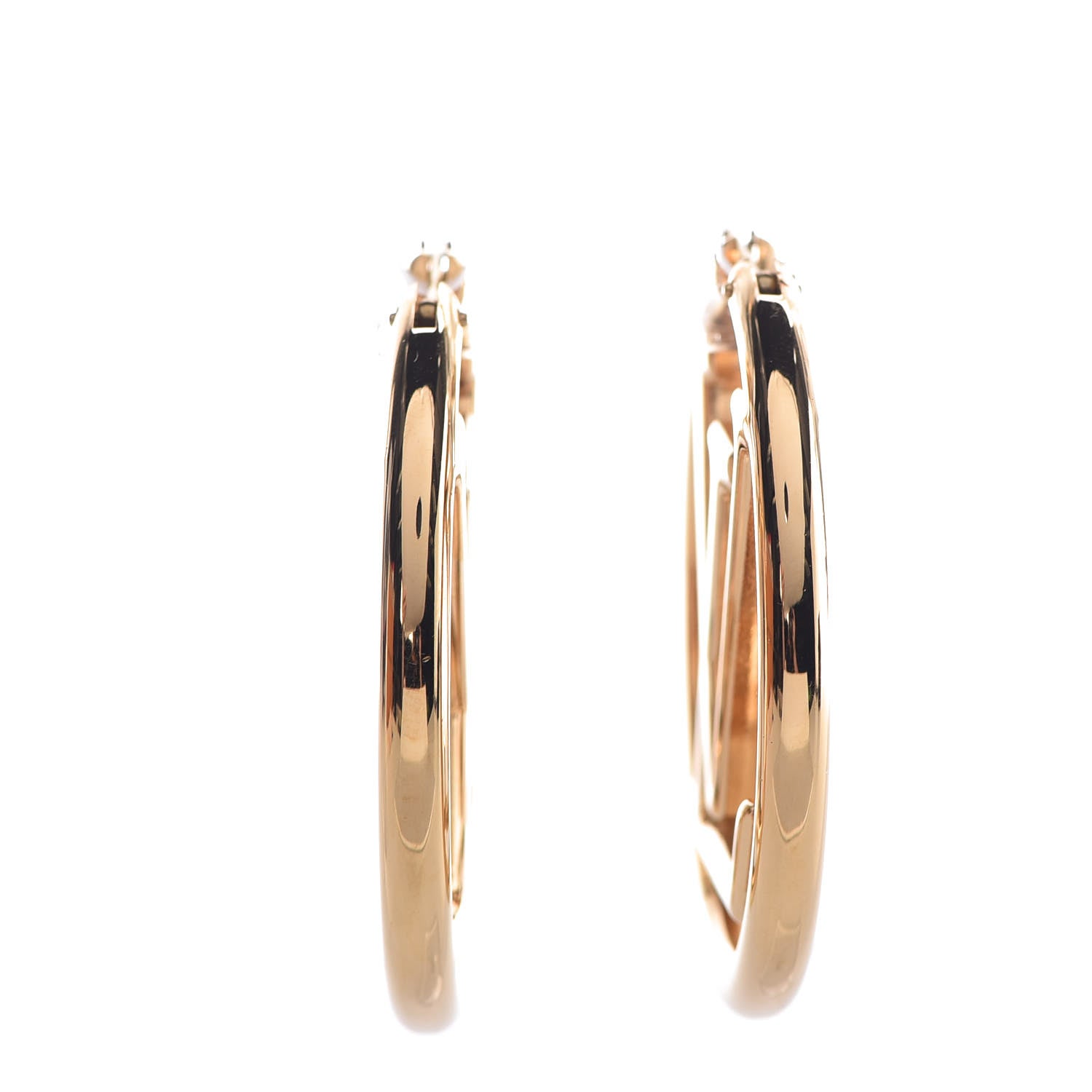 Louis Vuitton Metal Louise Hoop Earrings Gold 4 of 6