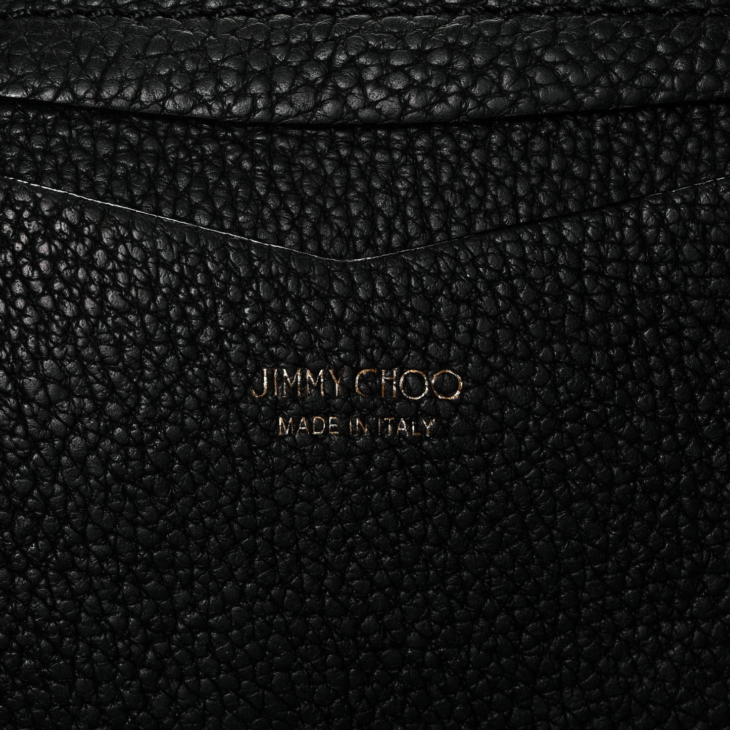 Grained Calfskin Logo Strap Tote Black