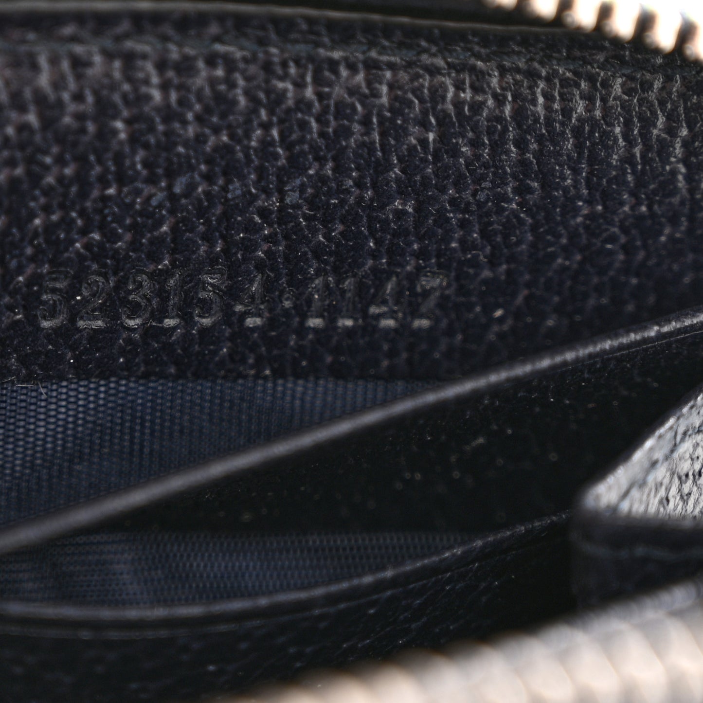 GG Supreme Monogram Textured Dollar Calfskin Web Ophidia Zip Around Wallet Beige Blue