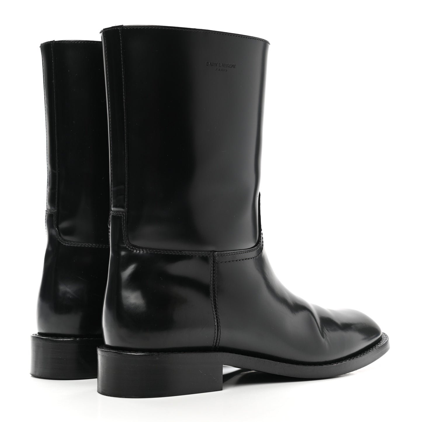 Patent Matte Calfskin Master Ankle Boots 37.5 Black