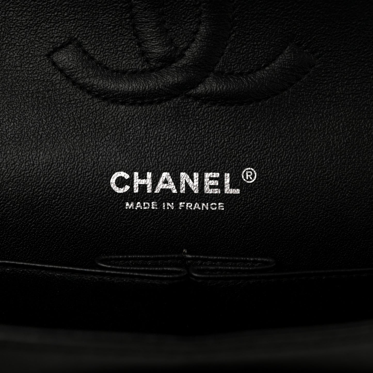 Lambskin Chevron Quilted Medium Double Flap So Black