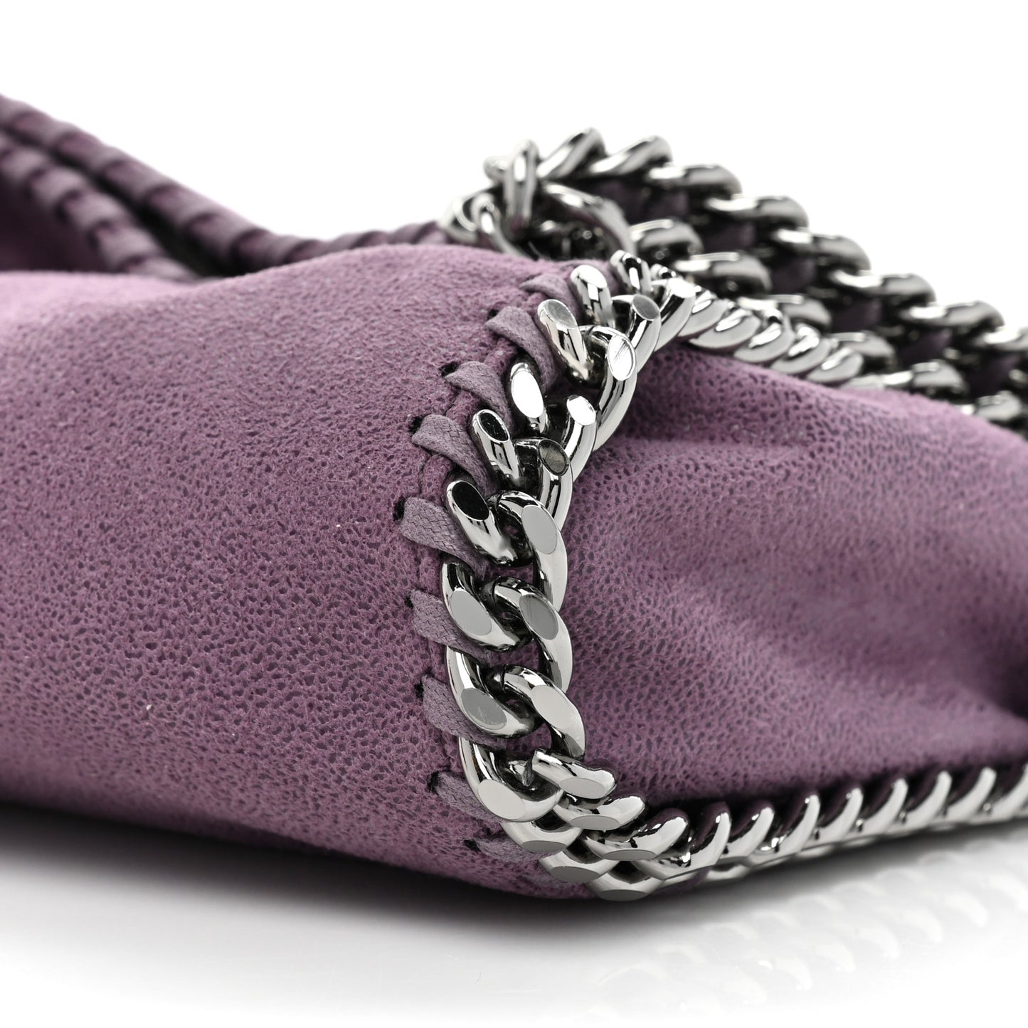 Shaggy Deer Small Falabella Fold Over Tote Purple