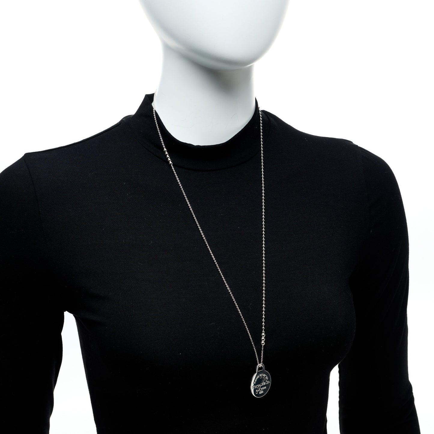 Sterling Silver Return to Tiffany Zodiac Sagittarius Round Tag Pendant Necklace
