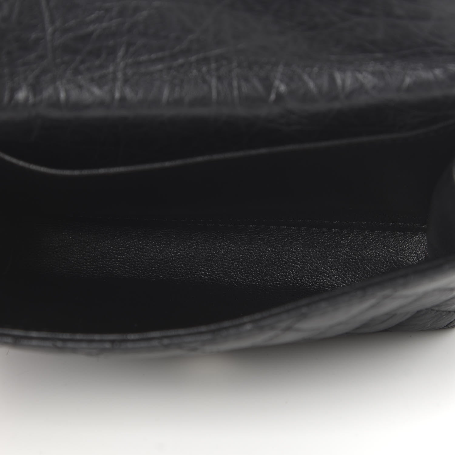 Chanel Aged Calfskin Quilted 2.55 Reissue Flap Belt Bag Clutch Black 5 of 9