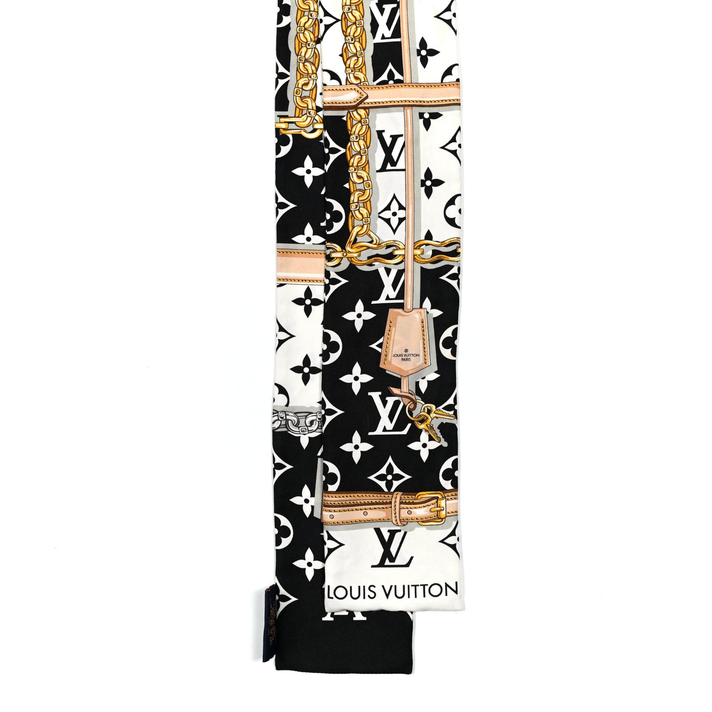 Silk Monogram Confidential Bandeau Black