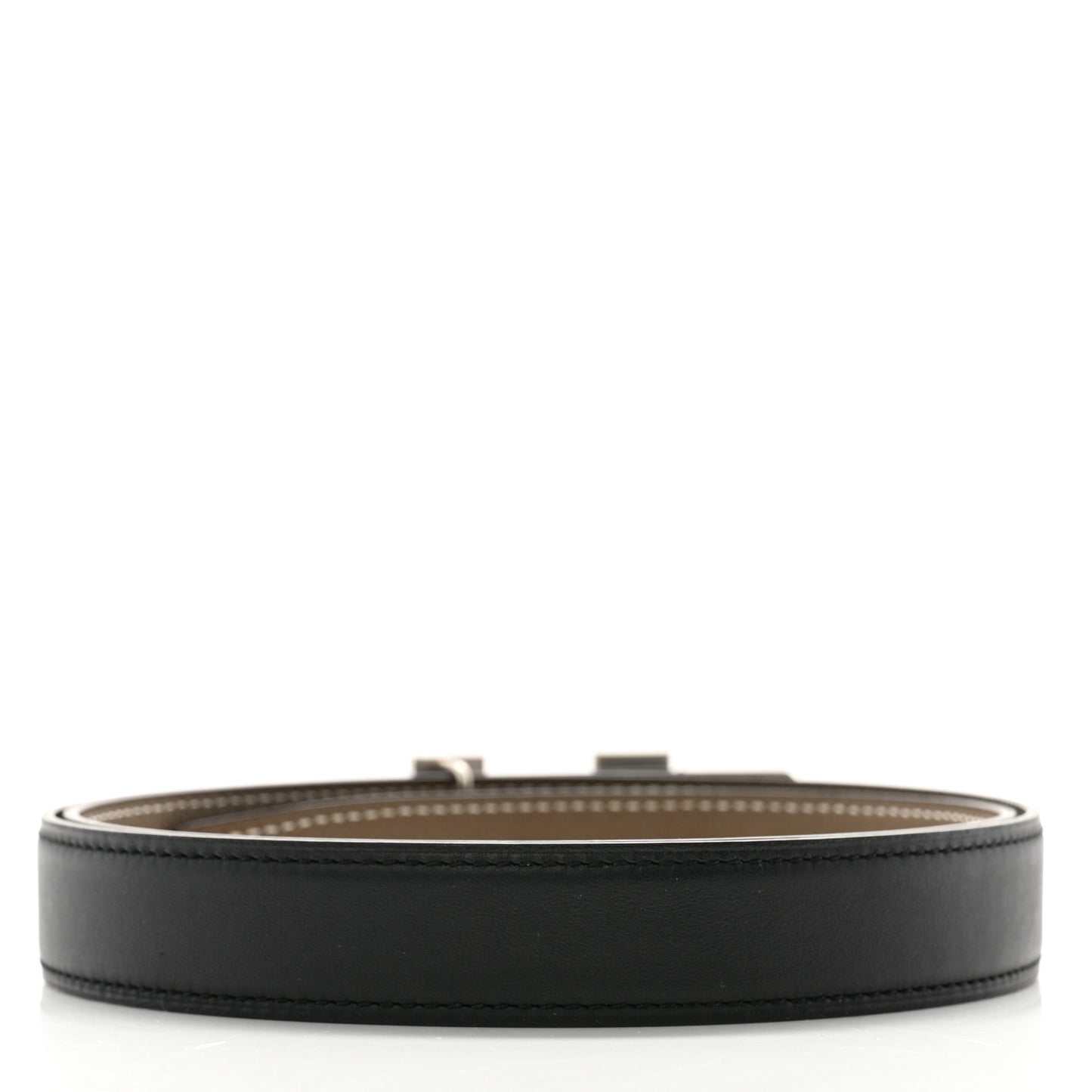 Swift Epsom 24mm Mini H Belt 85 34 Black Etoupe