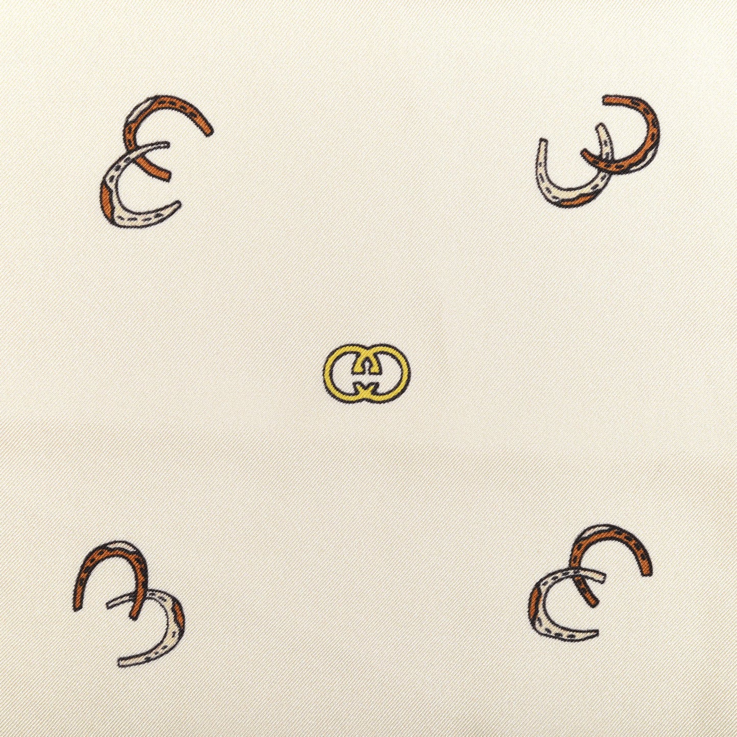 Silk Twill Poket Logos Pocket Square Ivory