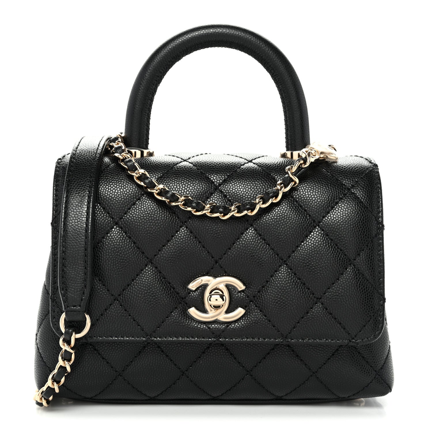 Chanel Caviar Quilted Extra Mini Coco Handle Flap Black 1905250