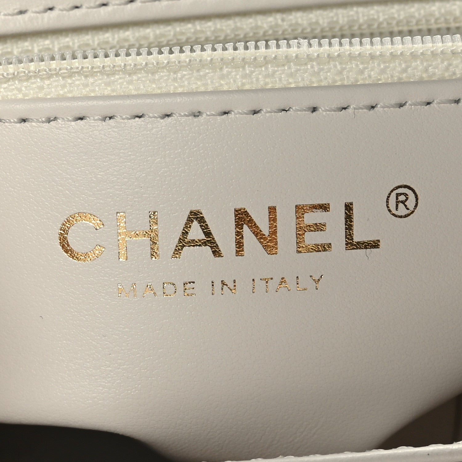 Chanel Shiny Aged Calfskin Quilted Nano Kelly Shopper White 6 of 10