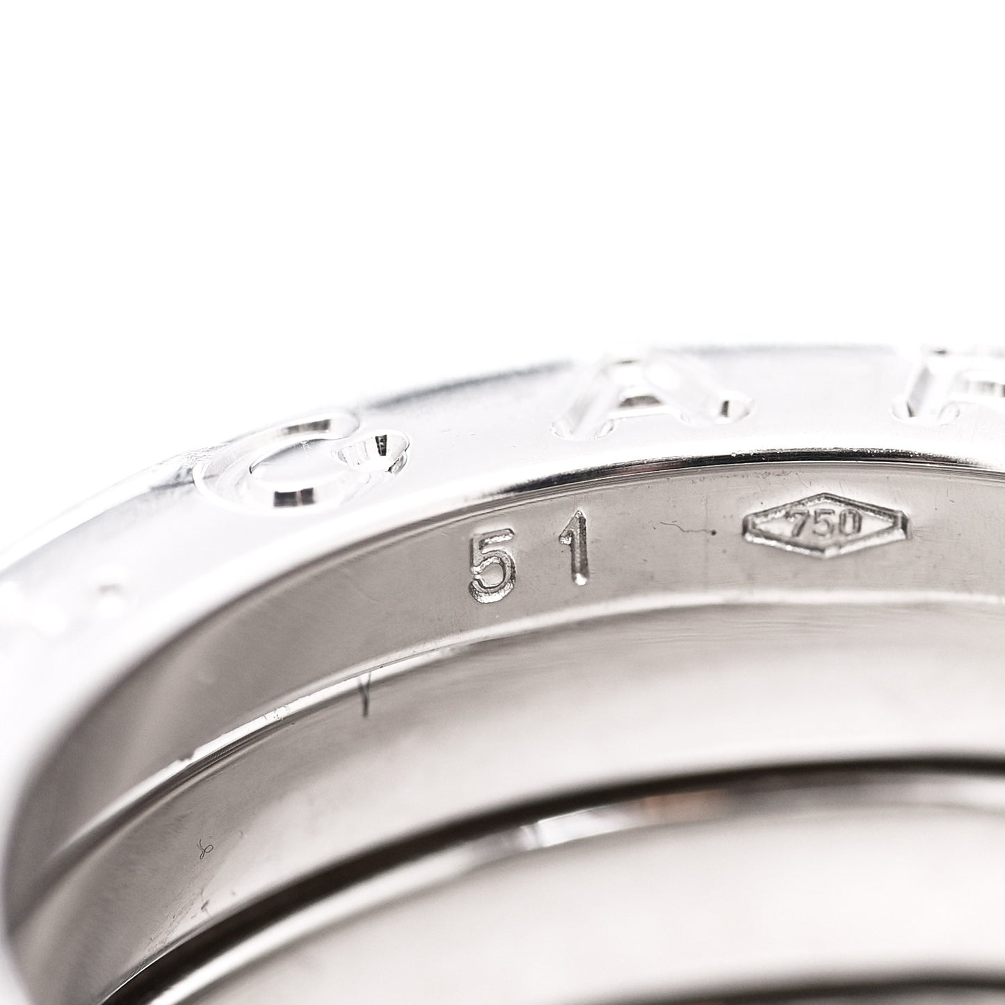 18K White Gold B.Zero1 Four-Band Ring 51 5.75