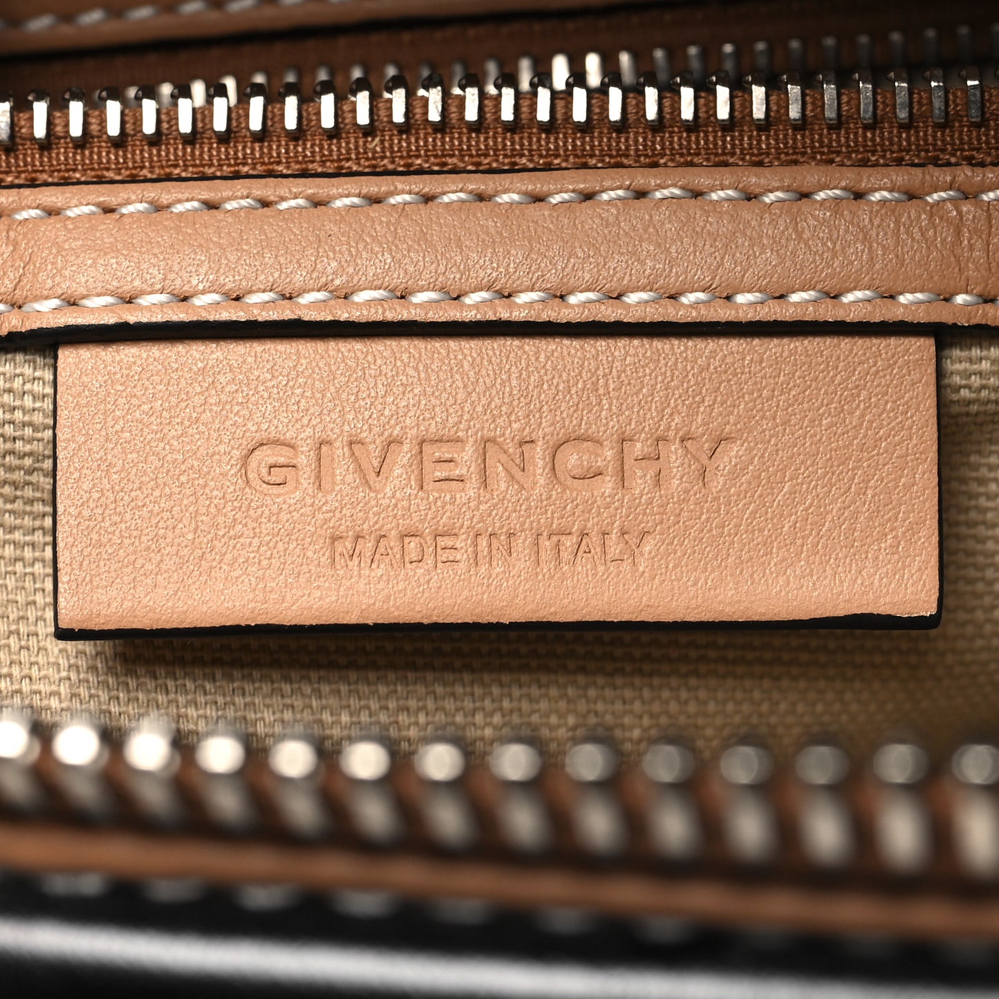 Calfskin Small Topstitch Bi-Color Antigona Beige Black