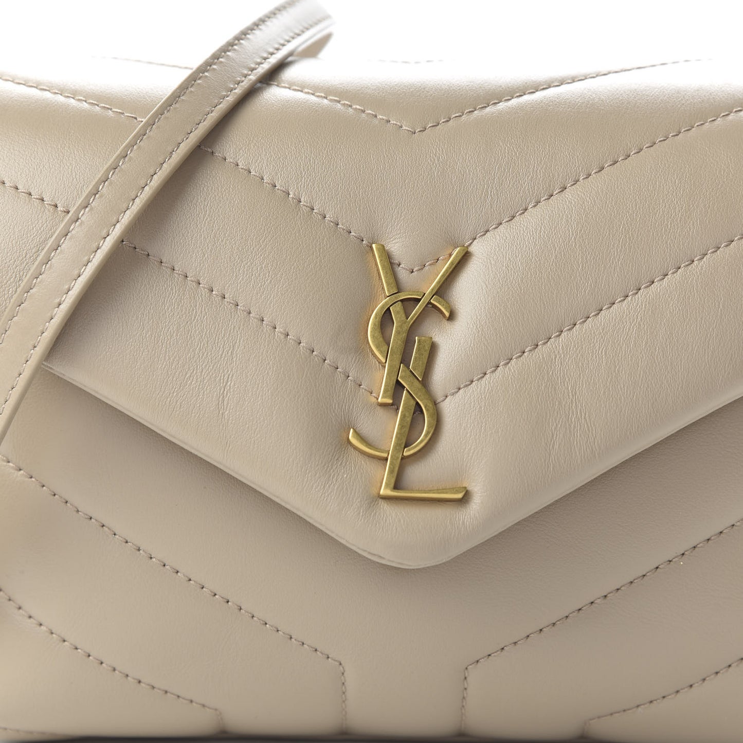 Calfskin Y Quilted Monogram Toy Loulou Crossbody Bag Dark Beige