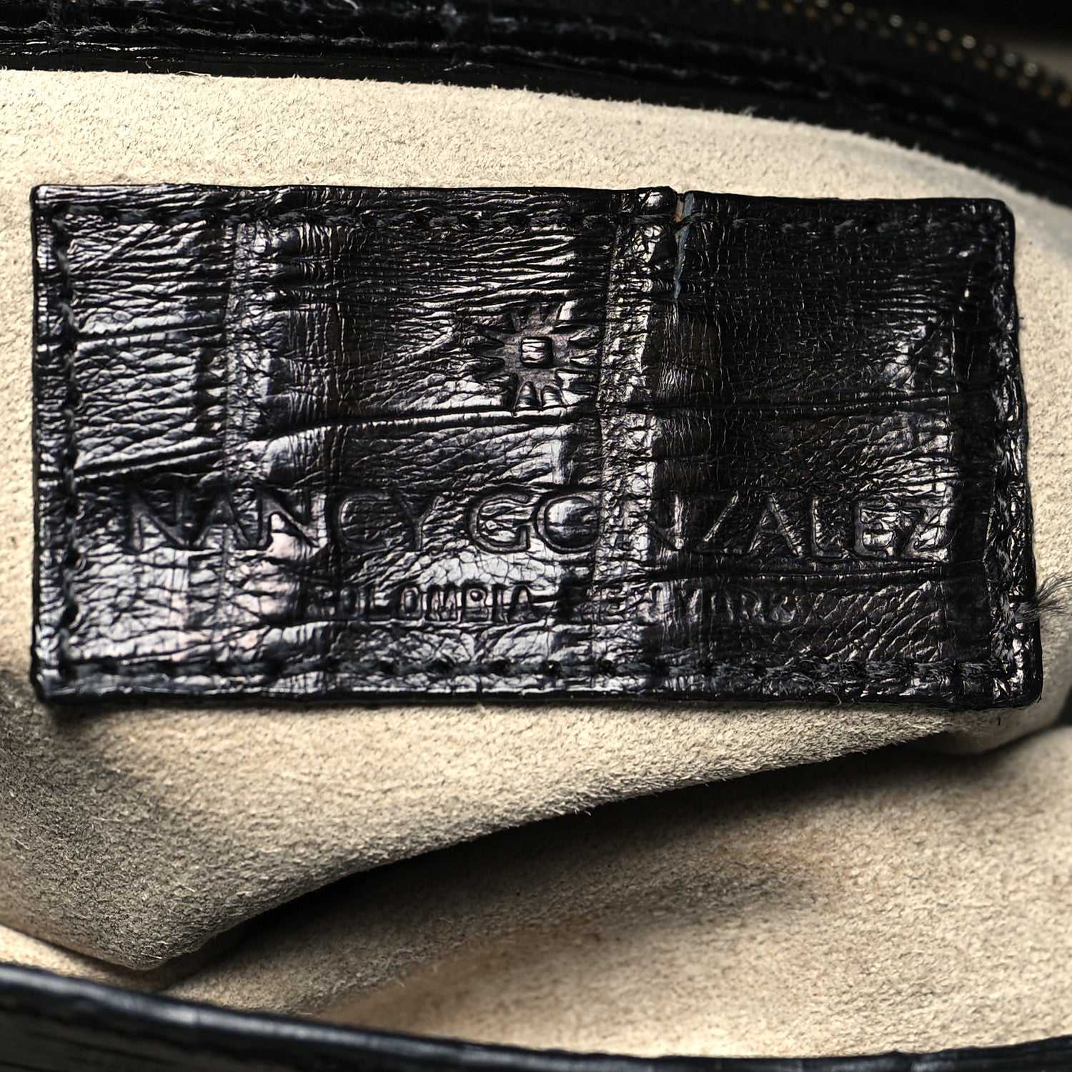 Nancy Gonzalez Crocodile Foldover Clutch Black 7 of 12