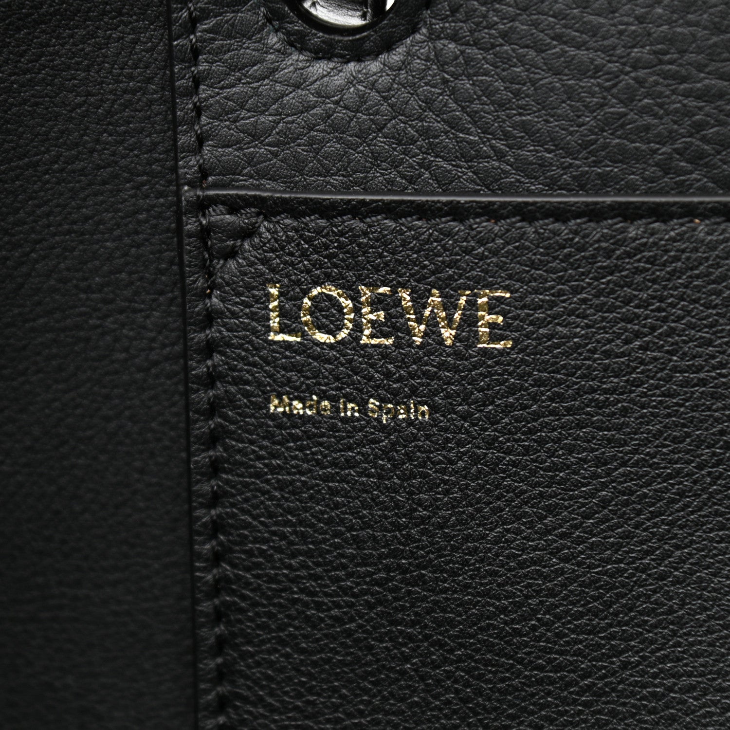 Loewe Jacquard Anagram Calfskin East West Tote Navy Black 6 of 8