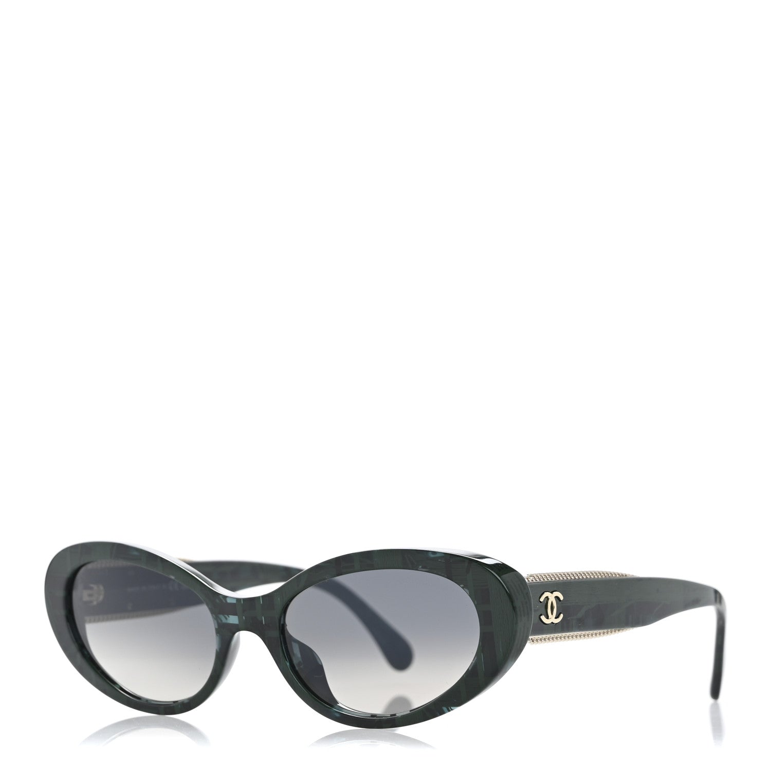 Chanel Acetate Oval Sunglasses 5515-A Green 1659796 – FASHIONPHILE