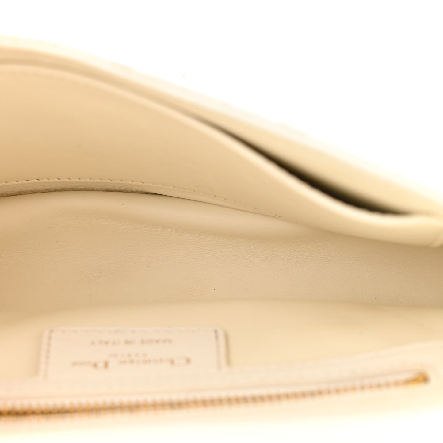 Calfskin Cannage Small Caro Bag Ivory