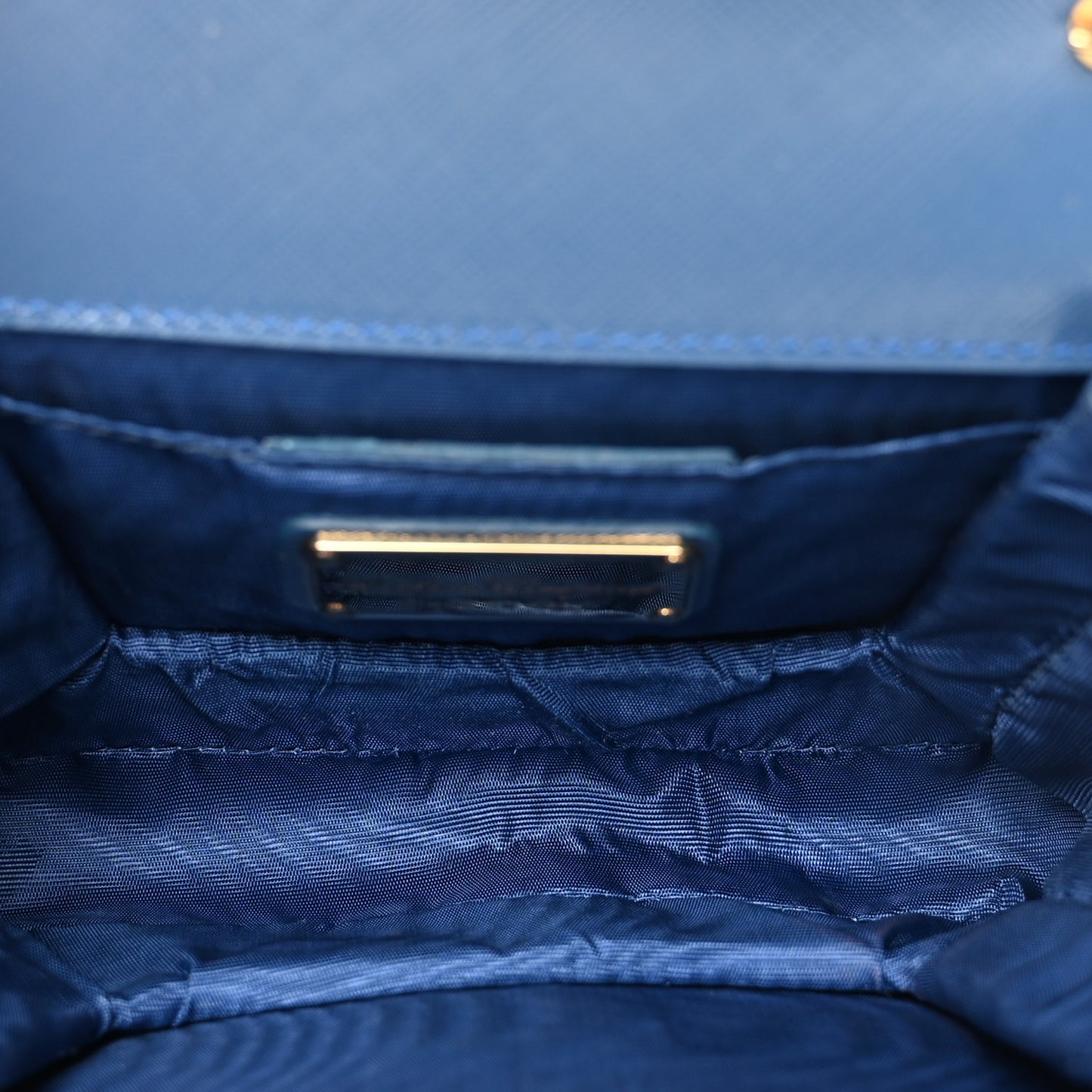 Hammered Calfskin Mini Vara Bow Crossbody Bag Blue