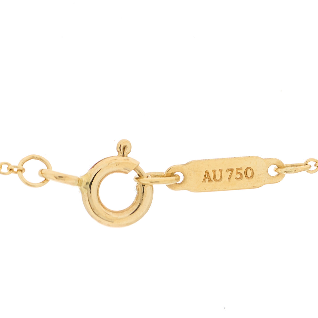 Tiffany 18K Yellow Gold Mini Heart Key Pendant Necklace 6 of 6