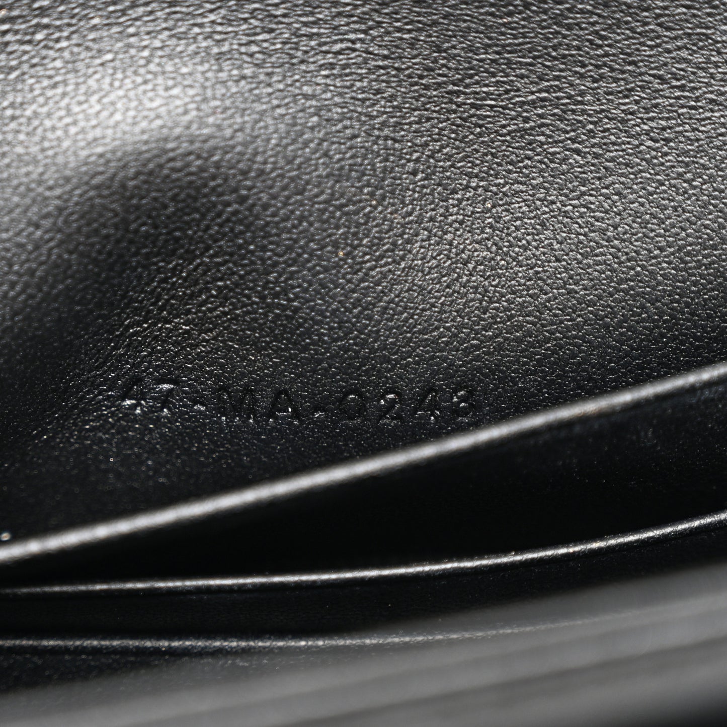 Lambskin Cannage Miss Dior Chain Pouch Black