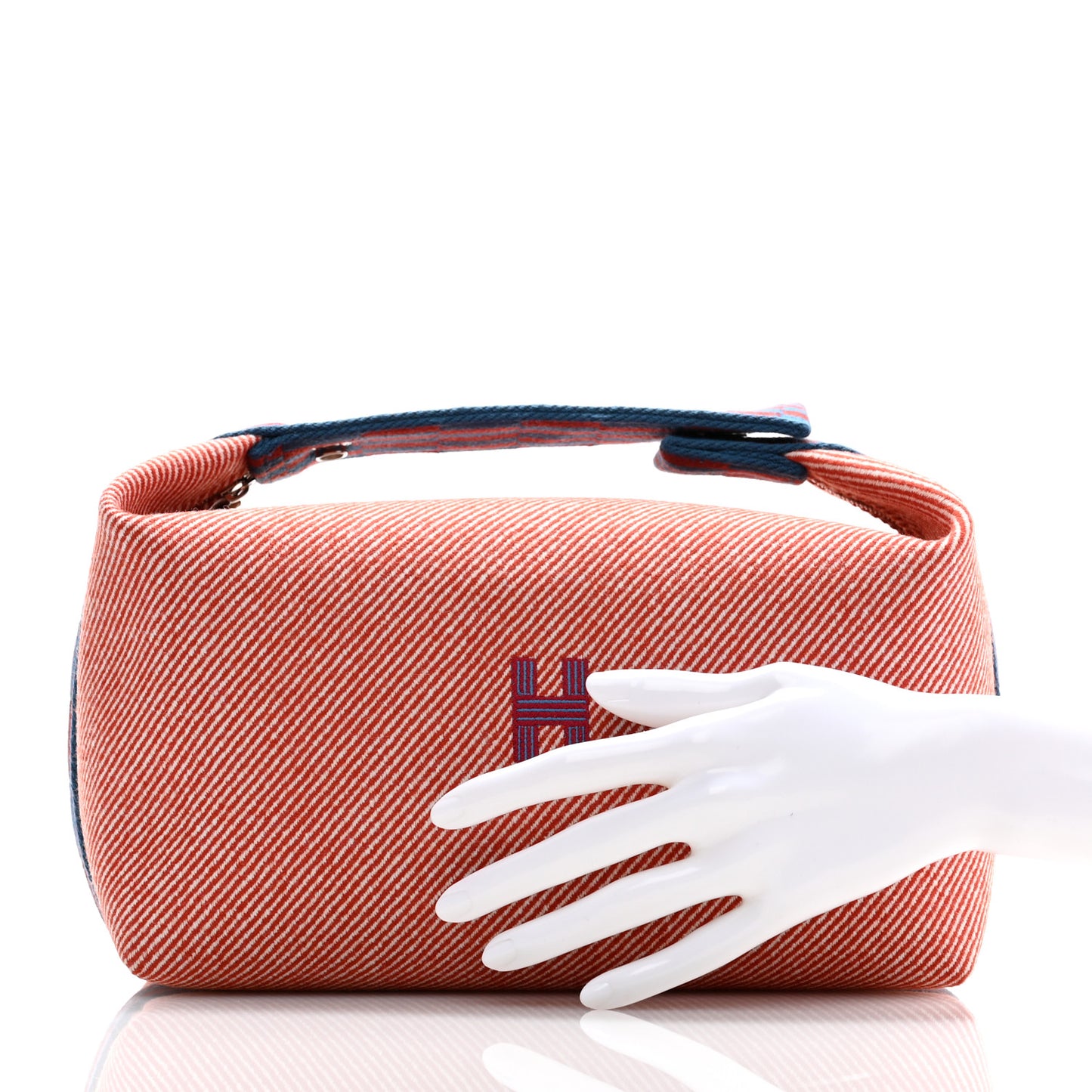 Wool Large Bride-A-Brac H Natte Pouch Tomette