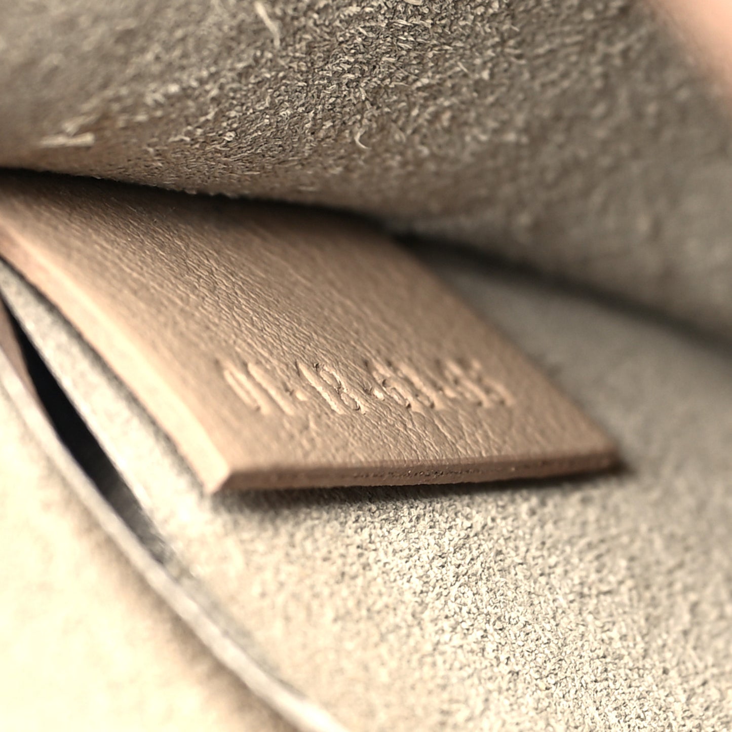 Calfskin Suede Small Nile Bracelet Bag Biscotti Beige