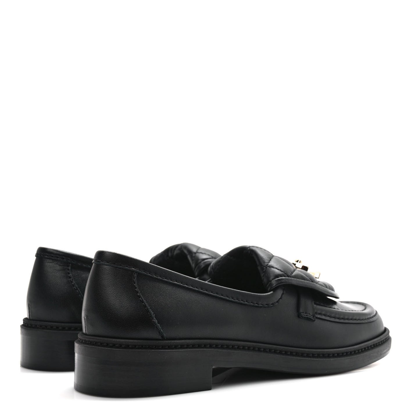 Lambskin Quilted CC Turnlock Loafers 37.5 Black