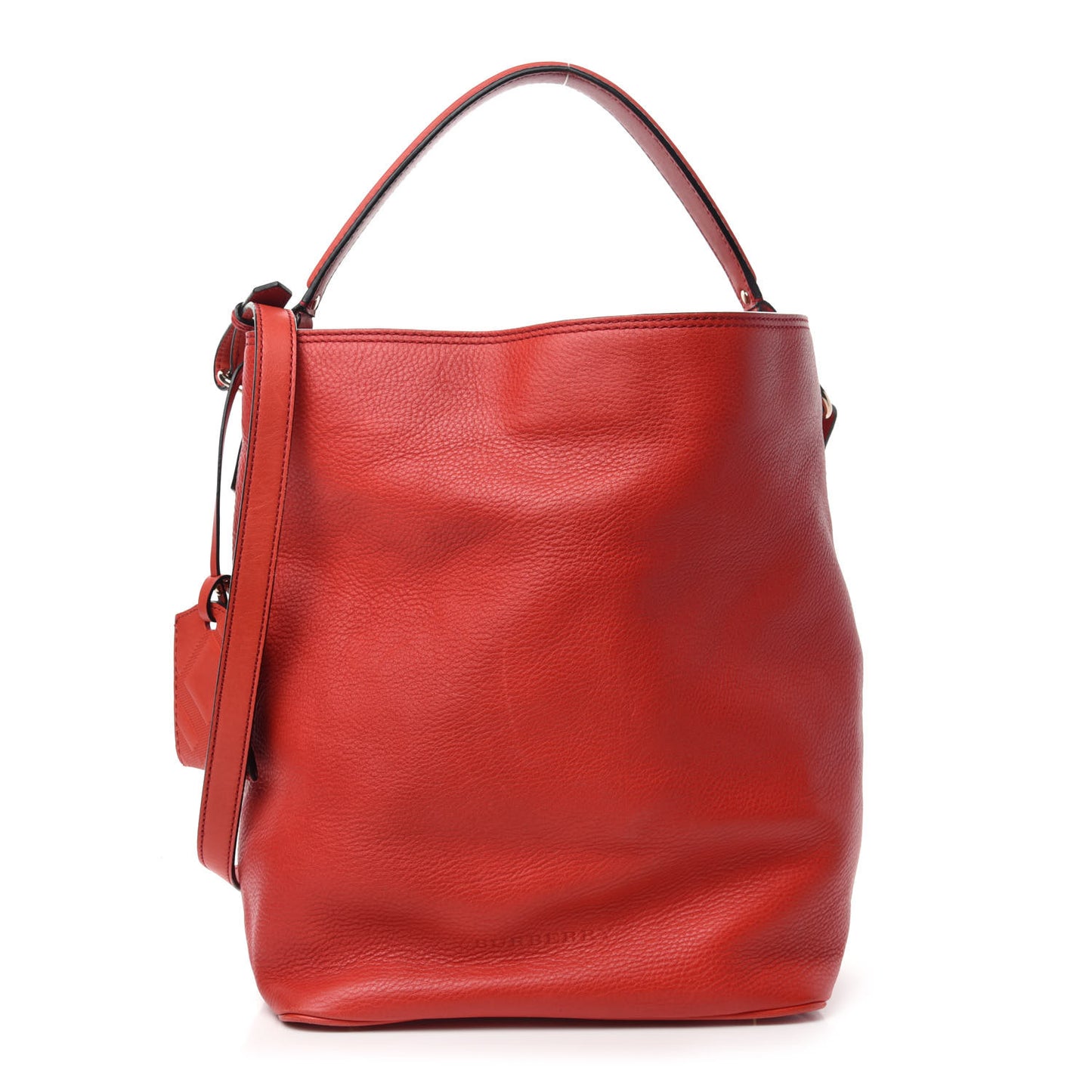 Grainy Calfskin Medium Ashby Hobo Cadmium Red