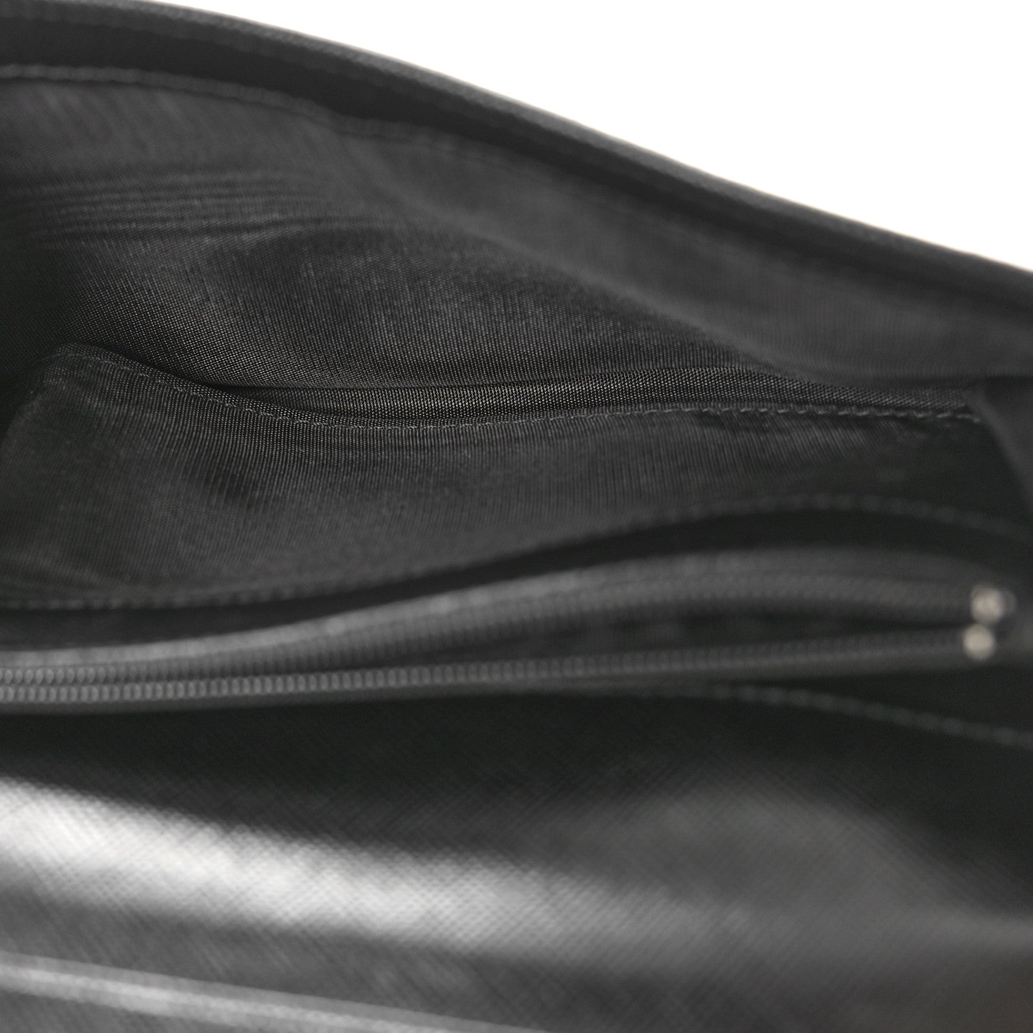 Prada Saffiano Triangle Continental Flap Wallet Black 5 of 8